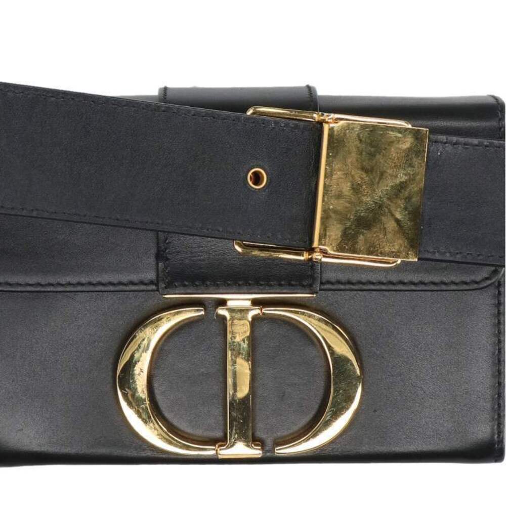 Dior Montaigne Calfskin Shoulder Bag Black Gold - Picture 5 of 5
